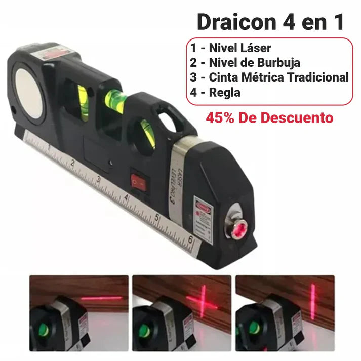 Nivel láser digital 4 en 1 Draicon - [Con 45% de descuento]⭐⭐⭐⭐⭐ 