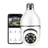 Camara Wifi Lampara Bombillo Seguridad 360° Ip Full Hd Visión Nocturna